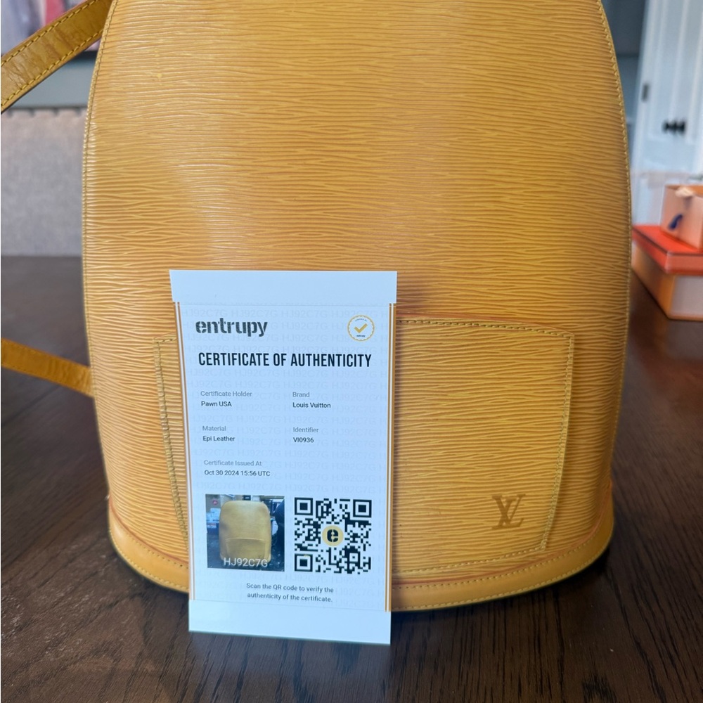 Louis Vuitton Mustard Leather Tote
